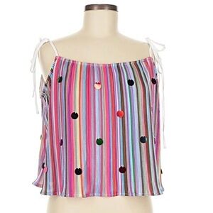 Queen of Sparkles Rainbow Sequin Blouse M